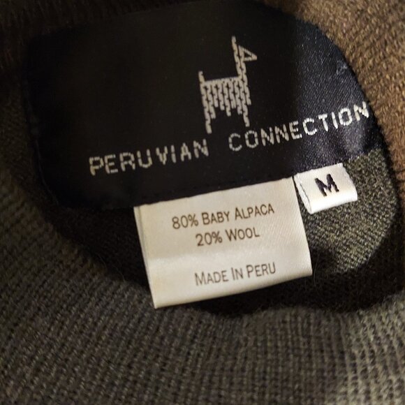 Peruvian Connection NWOT Dark Heather Gray Mock Turtleneck Sweater Size M - Picture 6 of 6